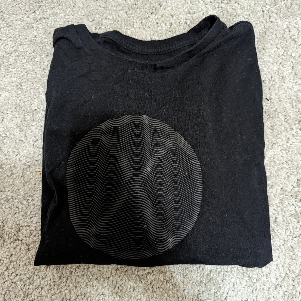 Men's Black Cotton T-Shirt, Express, L